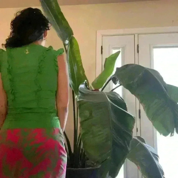 VINTAGE Y2K BABY PHAT GREEN RUFFLED SLEEVELESS BLOUSE - Picture 9 of 9